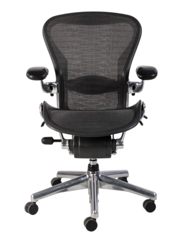 Herman Miller Aeron Classic Tuxedo / Chrome (Refurbished) - Image 5