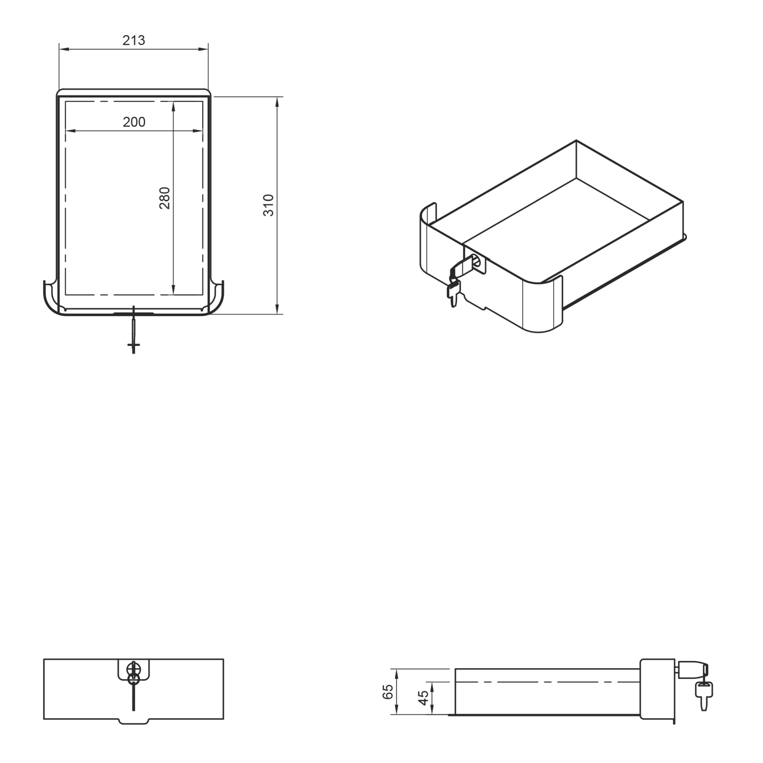 Dataflex Bento® desktop locker 500 - Image 8